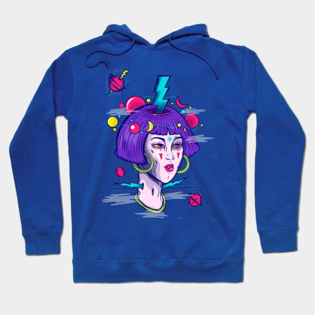 Space Girl Hoodie by Priscila Floriano